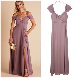NEW Birdy Grey Spence Dark Mauve Women’s Bridesmaids Maxi Dress Gown Sz XS